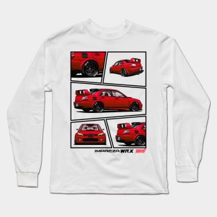 Impreza WRX STI Hawkeye Red, JDM Car Long Sleeve T-Shirt